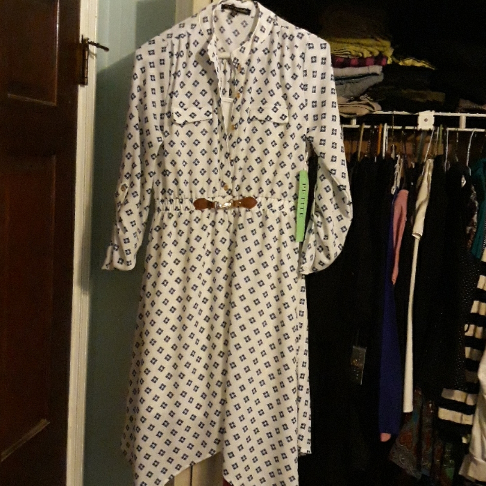 Blue  and  cream  Ryan Michelle dress